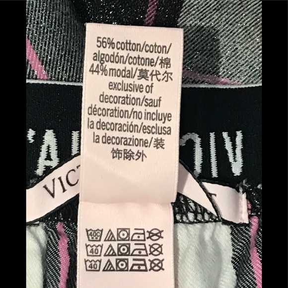 NWOT Victoria’s Secret metallic plaid sleep pants - Picture 7 of 11